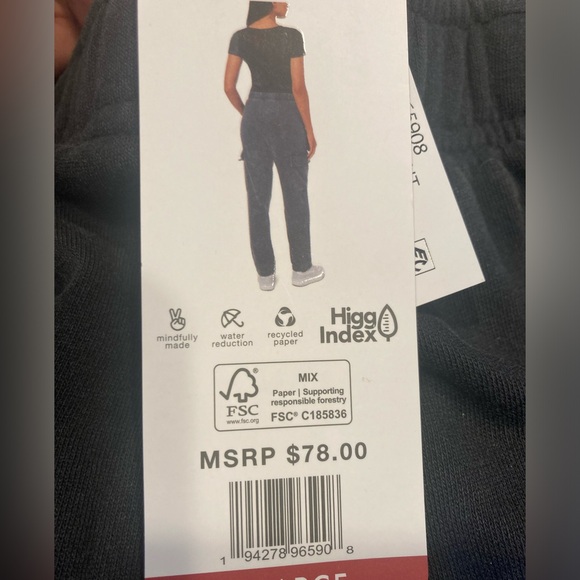 Remi Bader Woman's XL Charcoal Fleece Cargo Pants NWT, $78 MSRP - Picture 8 of 8